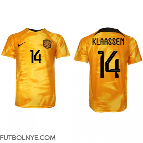 Camiseta Países Bajos Davy Klaassen #14 Primera Equipación Mundial 2022 manga corta